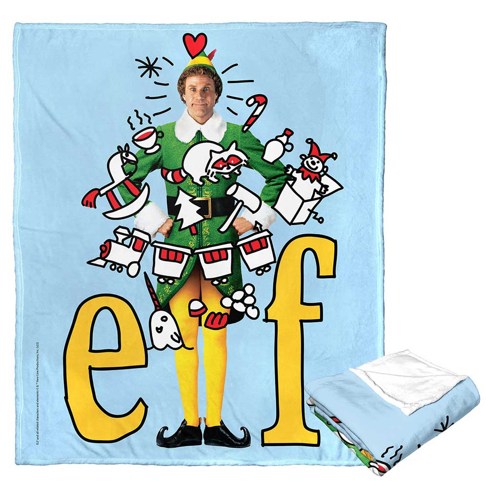 Warner Bros. Elf Montage Silk Touch Throw Blanket 50x60 Inches