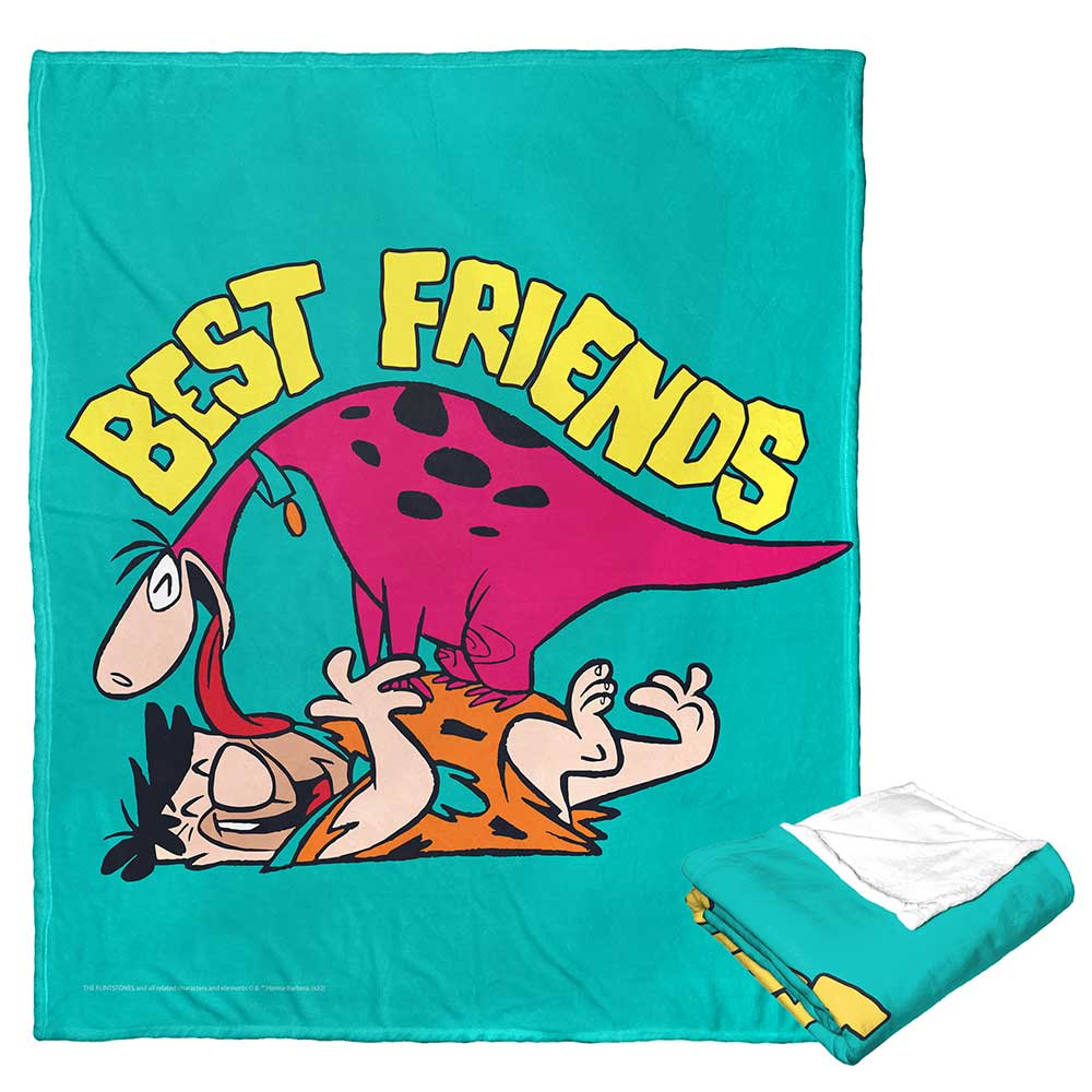 Warner Bros. The Flintstones Cavemans Best Friend Silk Touch Throw Blanket 50x60 Inches