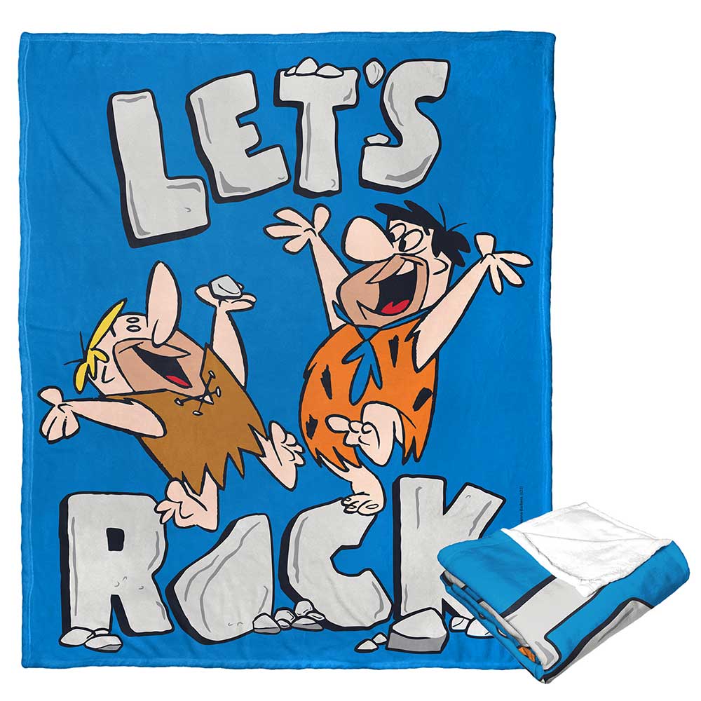 Warner Bros. The Flintstones Lets Rock Silk Touch Throw Blanket 50x60 Inches