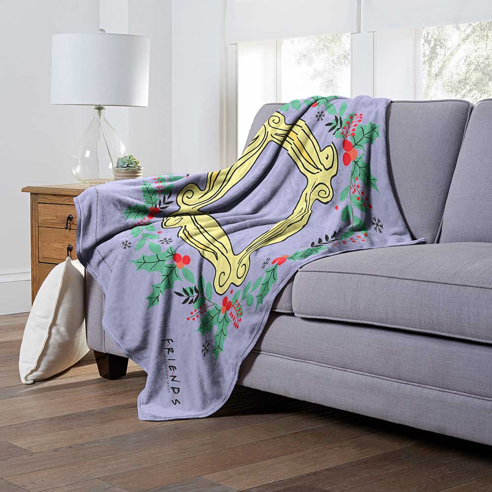 Warner Bros. Friends Friends Wreath Silk Touch Throw Blanket 50x60 Inches