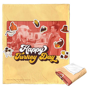 Warner Bros. Friends Turkey Head Silk Touch Throw Blanket 50x60 Inches