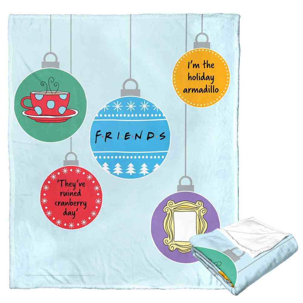 Warner Bros. Friends Quippy Ornaments Silk Touch Throw Blanket 50x60 Inches