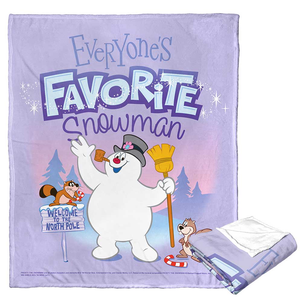 Warner Bros. Frosty the Snowman Everyones Favorite Snowman Silk Touch Throw Blanket 50x60 Inches