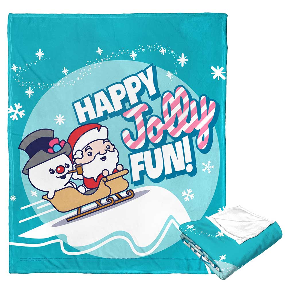 Warner Bros. Frosty the Snowman Jolly Fun Silk Touch Throw Blanket 50x60 Inches