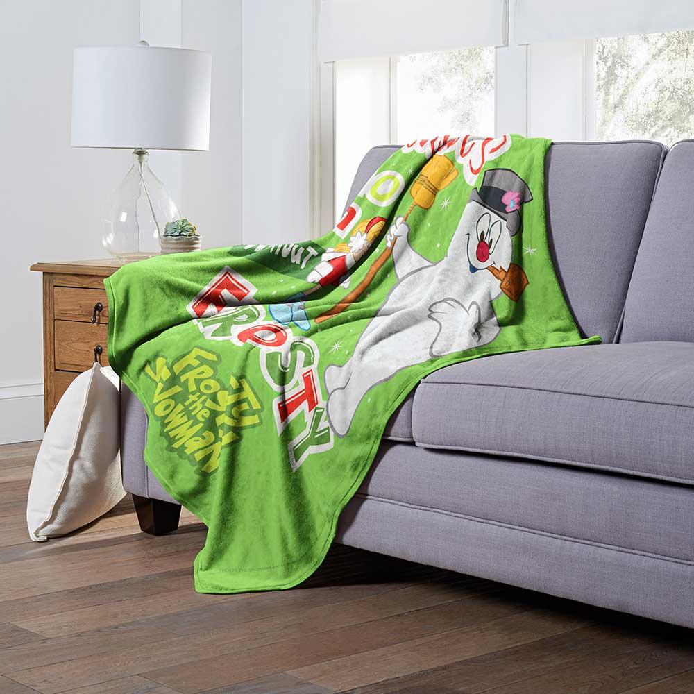 Warner Bros. Frosty the Snowman No Fun With Out Frosty Silk Touch Throw Blanket 50x60 Inches