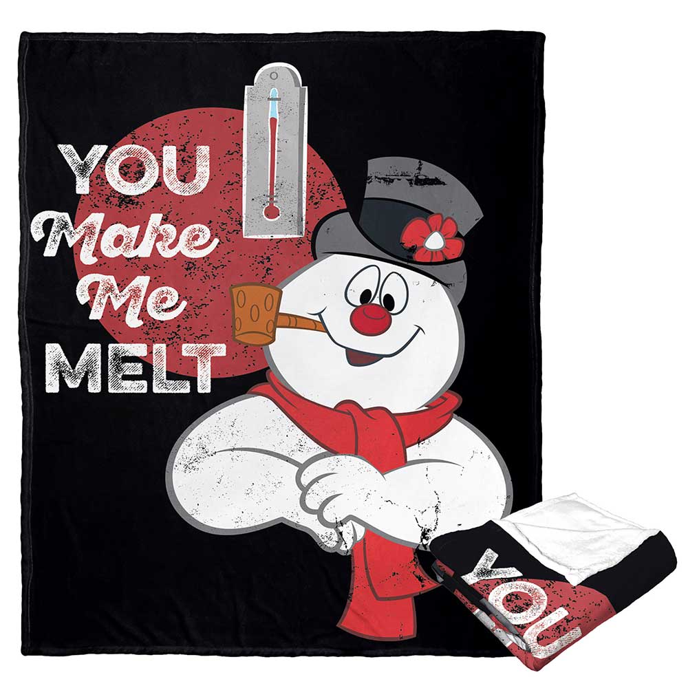 Warner Bros. Frosty the Snowman You Make Me Melt Silk Touch Throw Blanket 50x60 Inches