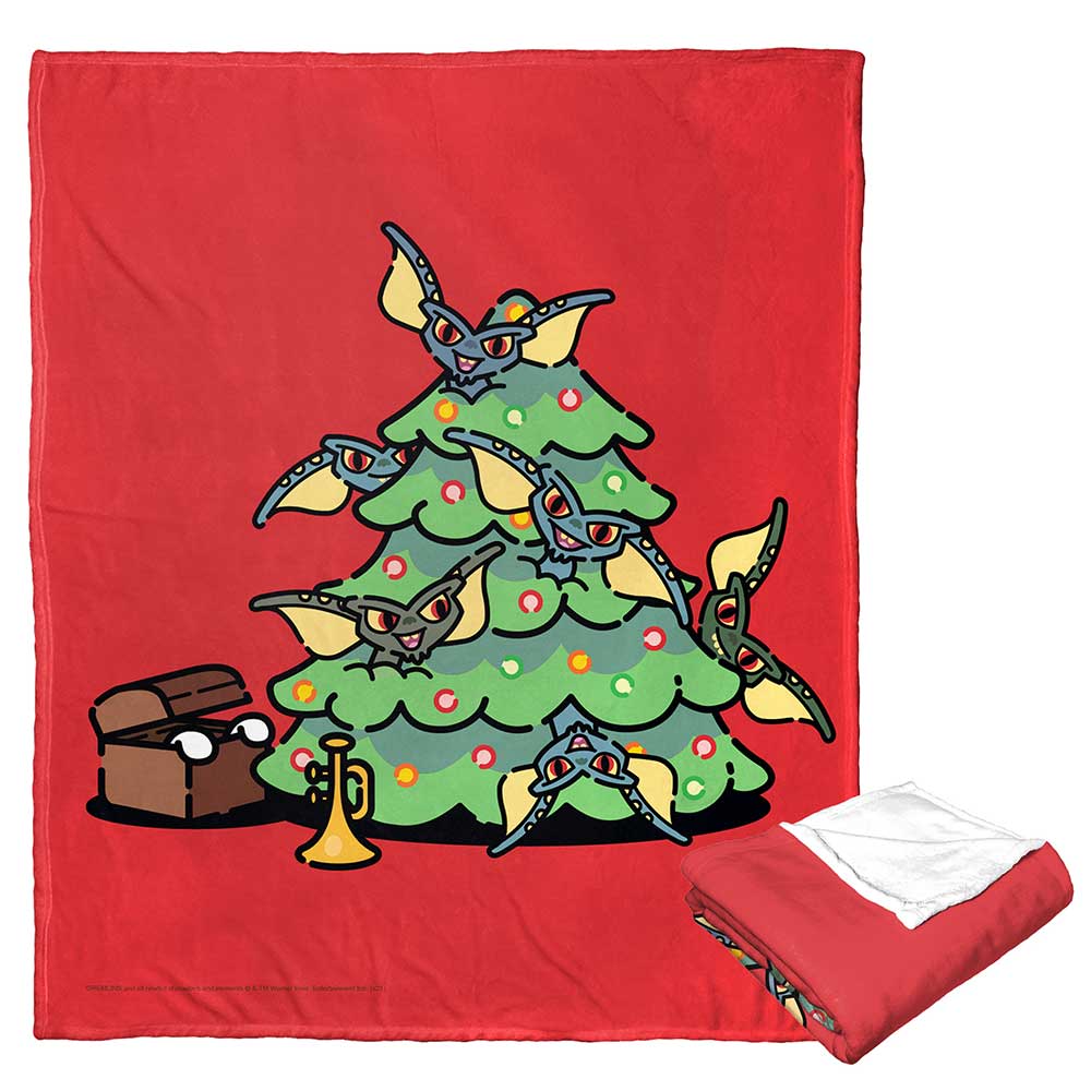 Warner Bros. Gremlins Christmas Chaos Silk Touch Throw Blanket 50x60 Inches