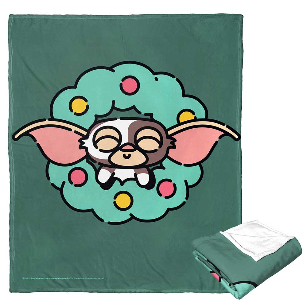 Warner Bros. Gremlins Festive Gizmo Silk Touch Throw Blanket 50x60 Inches