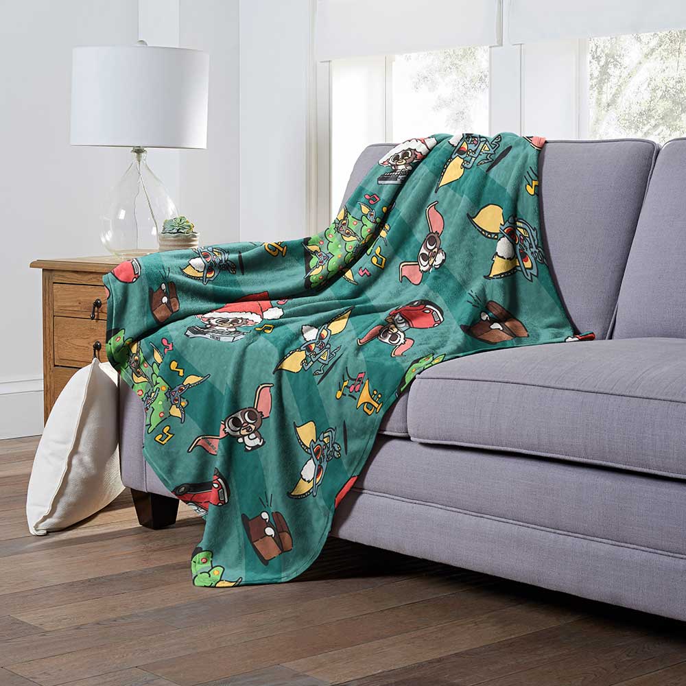 Warner Bros. Gremlins Holiday Madness Silk Touch Throw Blanket 50x60 Inches