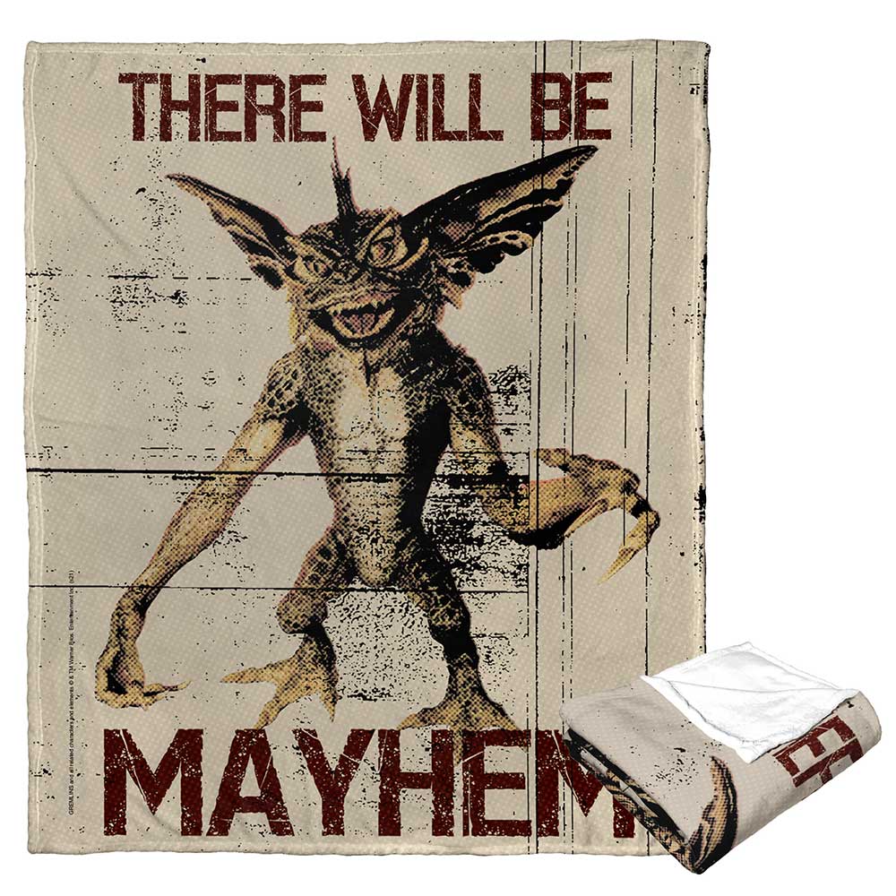 Warner Bros. Gremlins Mayhem Time Silk Touch Throw Blanket 50x60 Inches