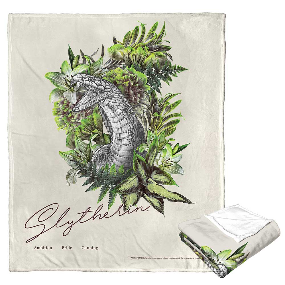 Warner Bros. Harry Potter Slytherin Silk Touch Throw Blanket 50x60 Inches