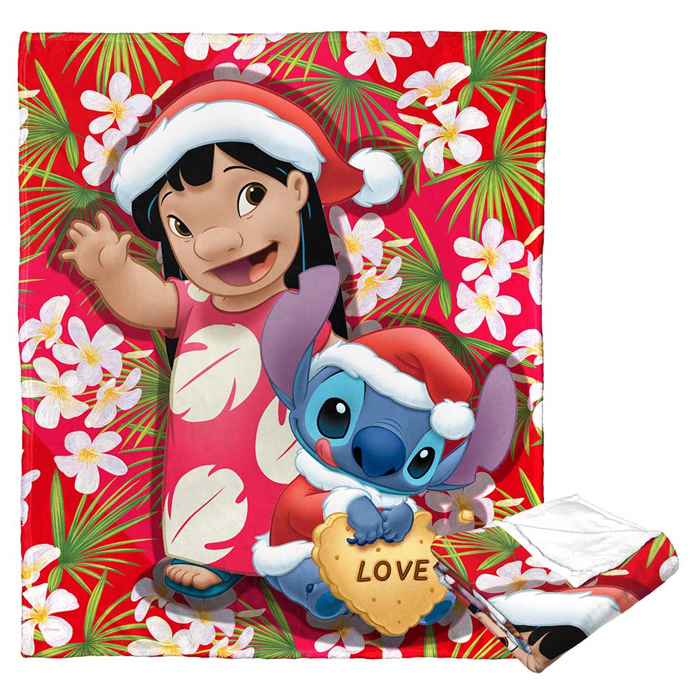 Disney Lilo and Stitch Santa Stitch Silk Touch Throw Blanket 50x60 Inches