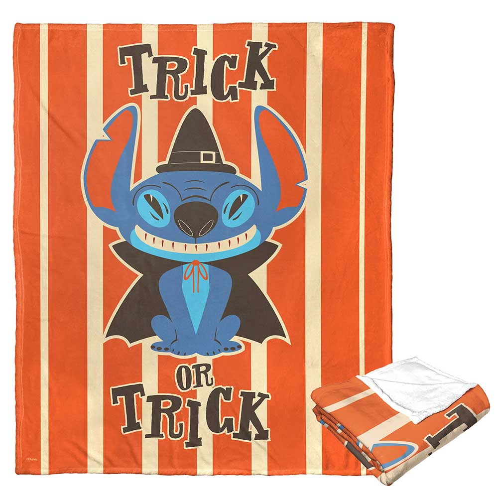 Disney Lilo and Stitch Trick Or Trick Silk Touch Throw Blanket 50x60 Inches