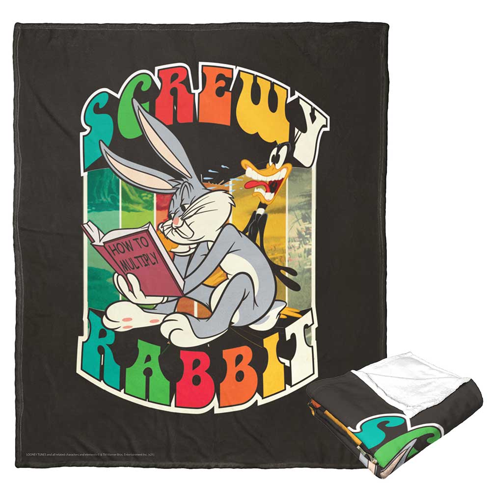 Warner Bros. Looney Tunes Screwy Rabbit Silk Touch Throw Blanket 50x60 Inches