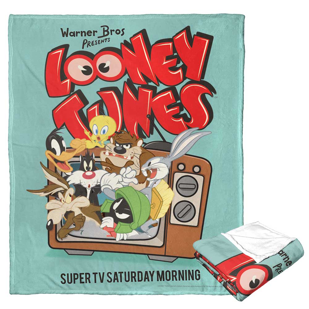 Warner Bros. Looney Tunes Super Saturday Silk Touch Throw Blanket 50x60 Inches