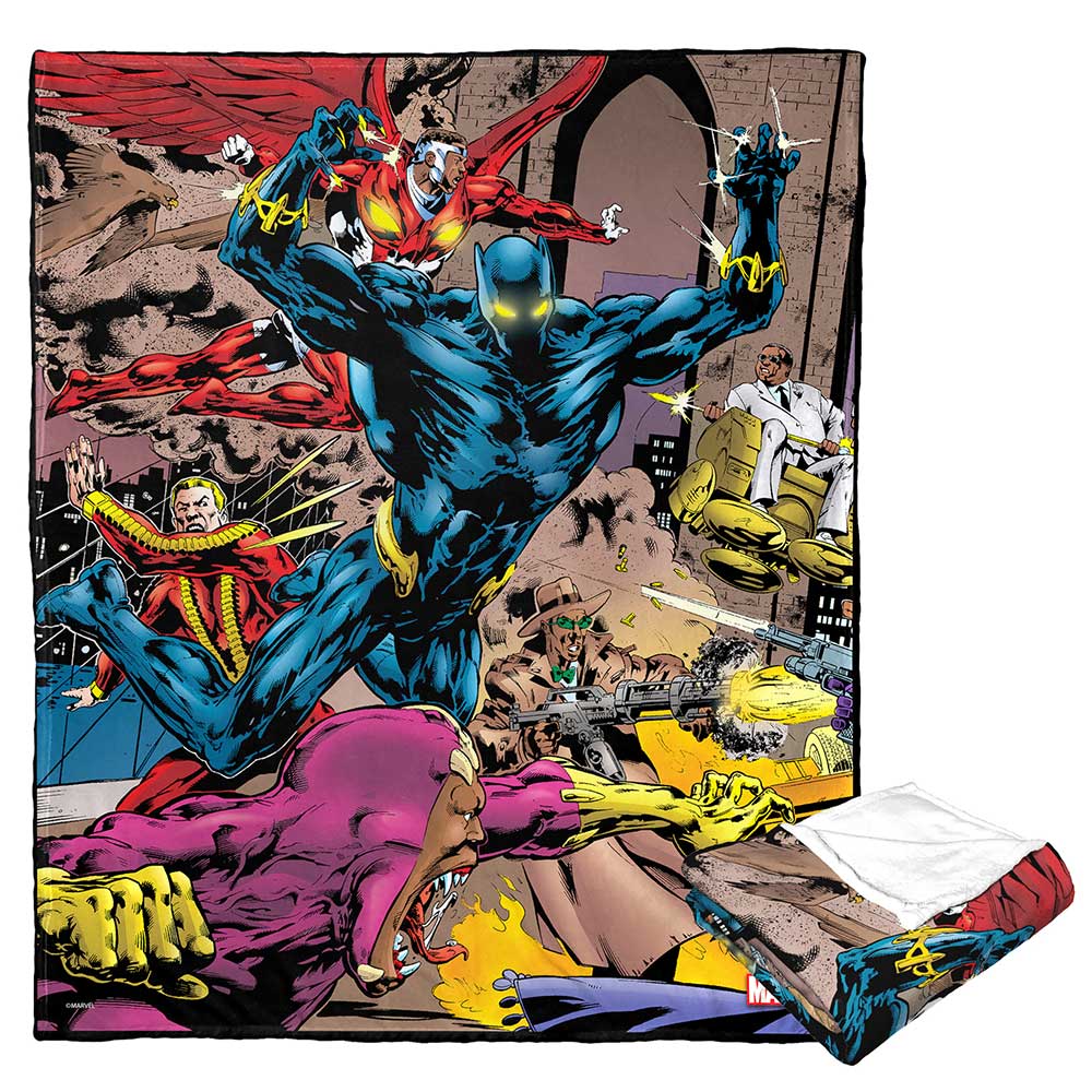 Marvel Black Panther Time To Pounce Silk Touch Throw Blanket 50x60 Inches