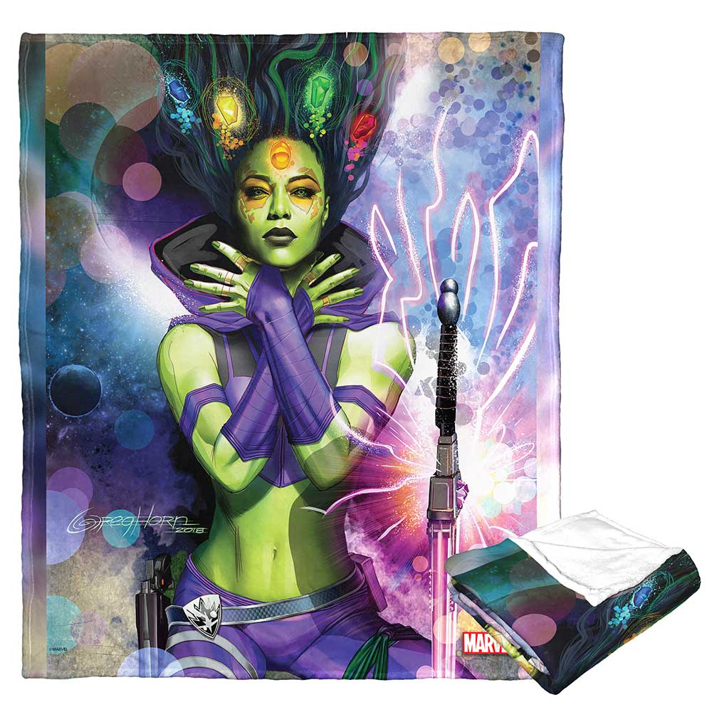 Marvel Guardians Of The Galaxy Beautiful Gamora Silk Touch Throw Blanket 50x60 Inches