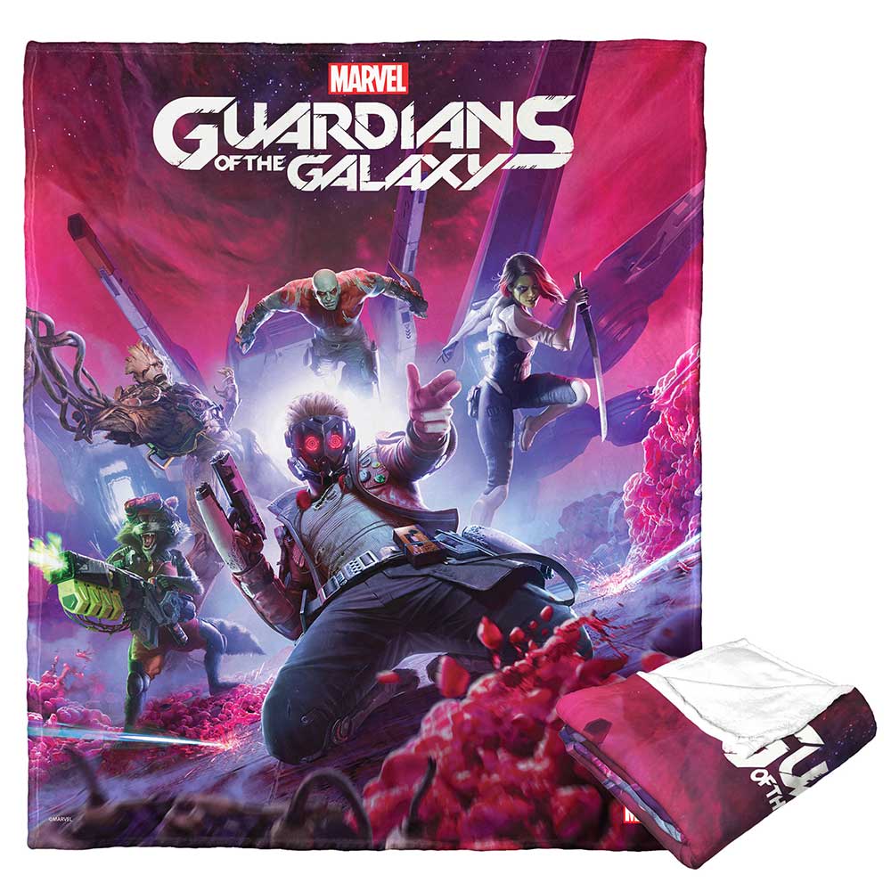 Marvel Guardians Of The Galaxy Guardian Gamers Silk Touch Throw Blanket 50x60 Inches