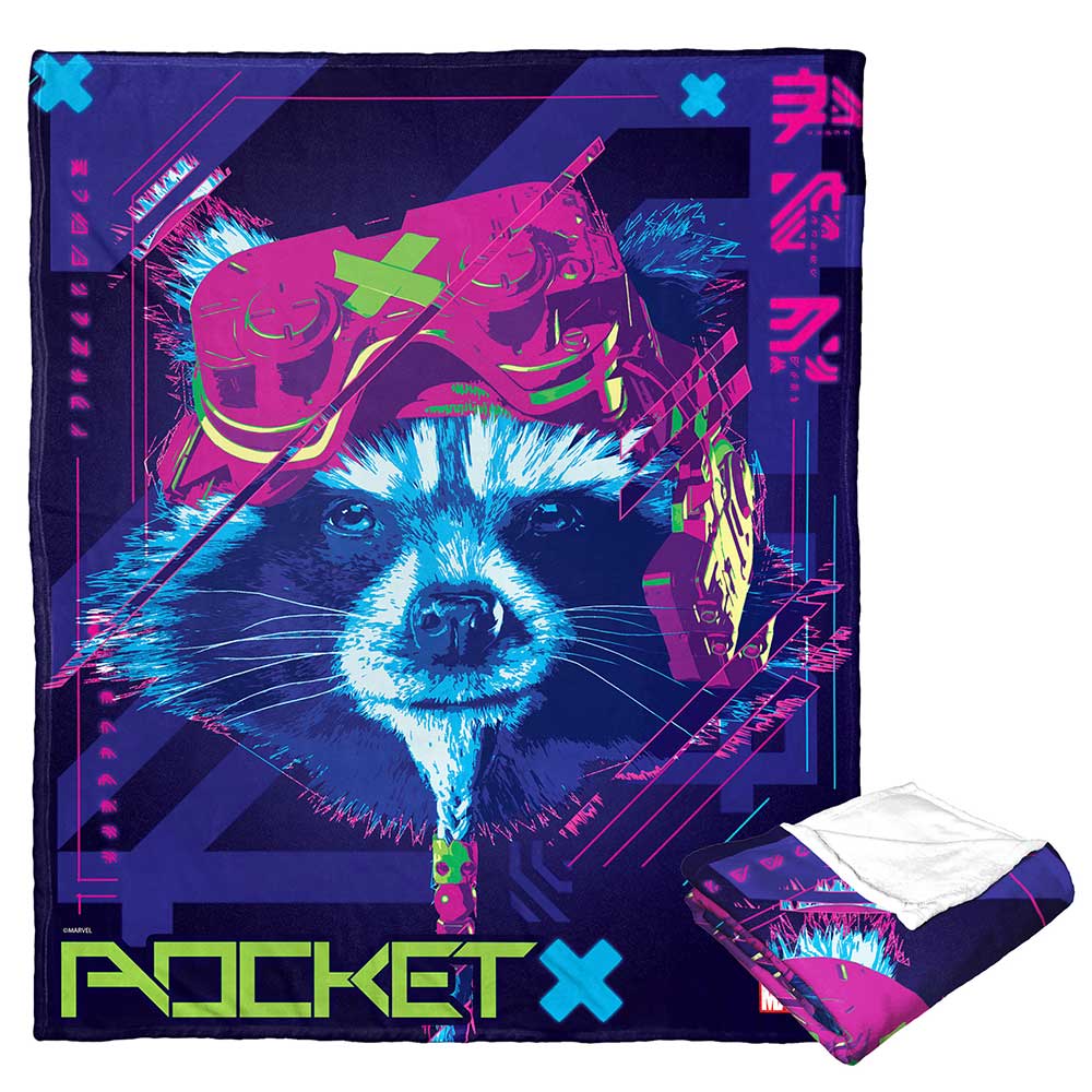 Marvel Guardians Of The Galaxy Rocket X Silk Touch Throw Blanket 50x60 Inches