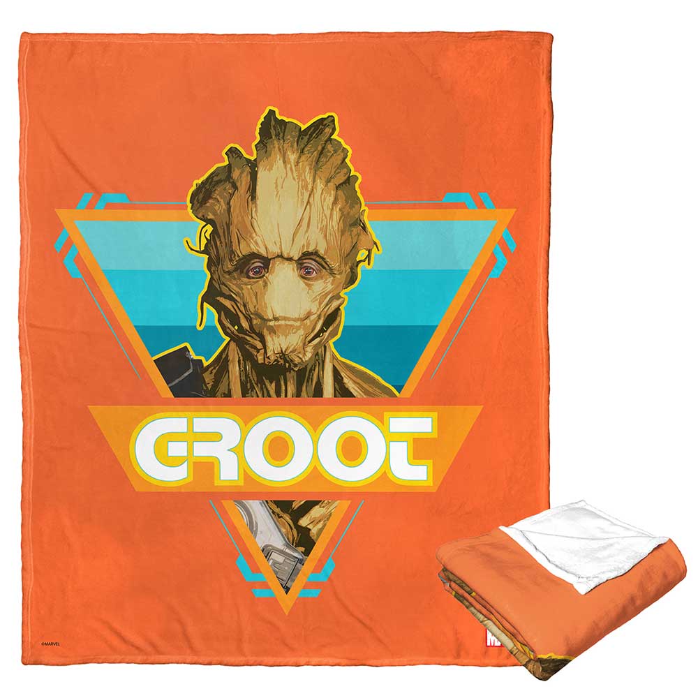 Marvel Guardians Of The Galaxy Surf Groot Silk Touch Throw Blanket 50x60 Inches