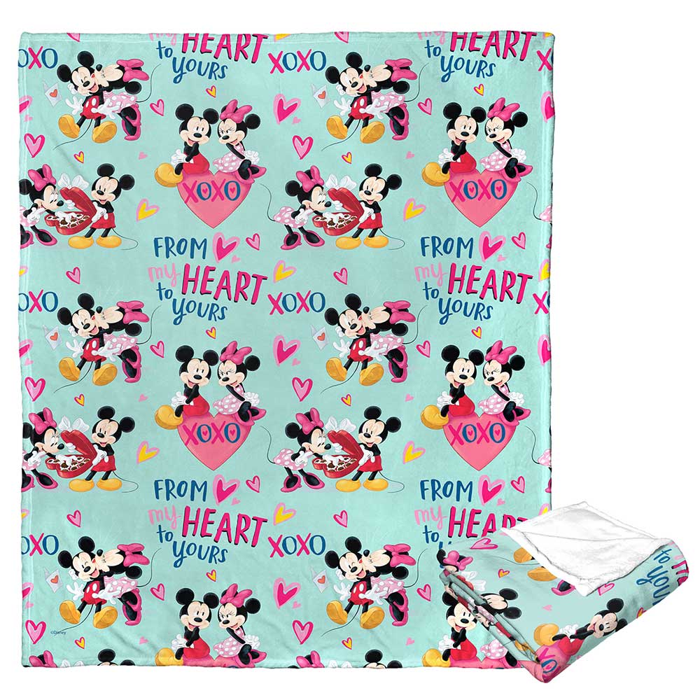 Disney Mickey Mouse Lovely Pattern Silk Touch Throw Blanket 50x60 Inches