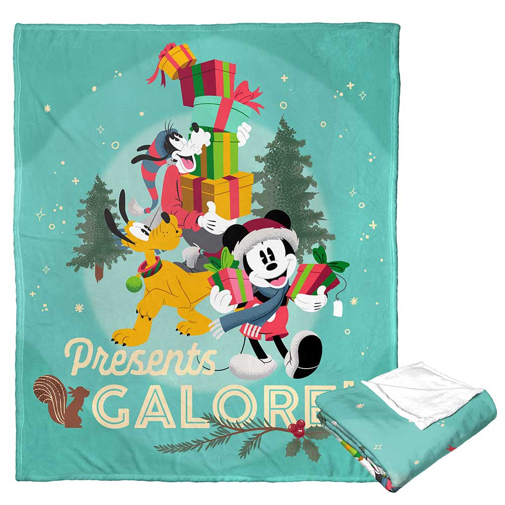 Disney Mickey Mouse Presents Galore Silk Touch Throw Blanket 50x60 Inches