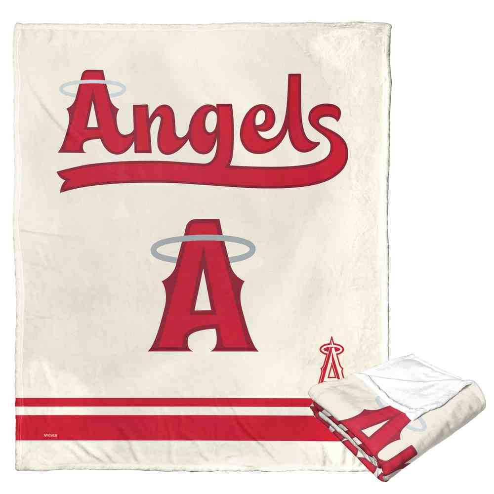 MLB Los Angeles Angels Silk City Connect Touch Throw Blanket 50x60 Inches