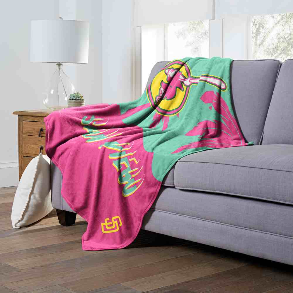 MLB San Diego Padres Silk City Connect Touch Throw Blanket 50x60 Inches