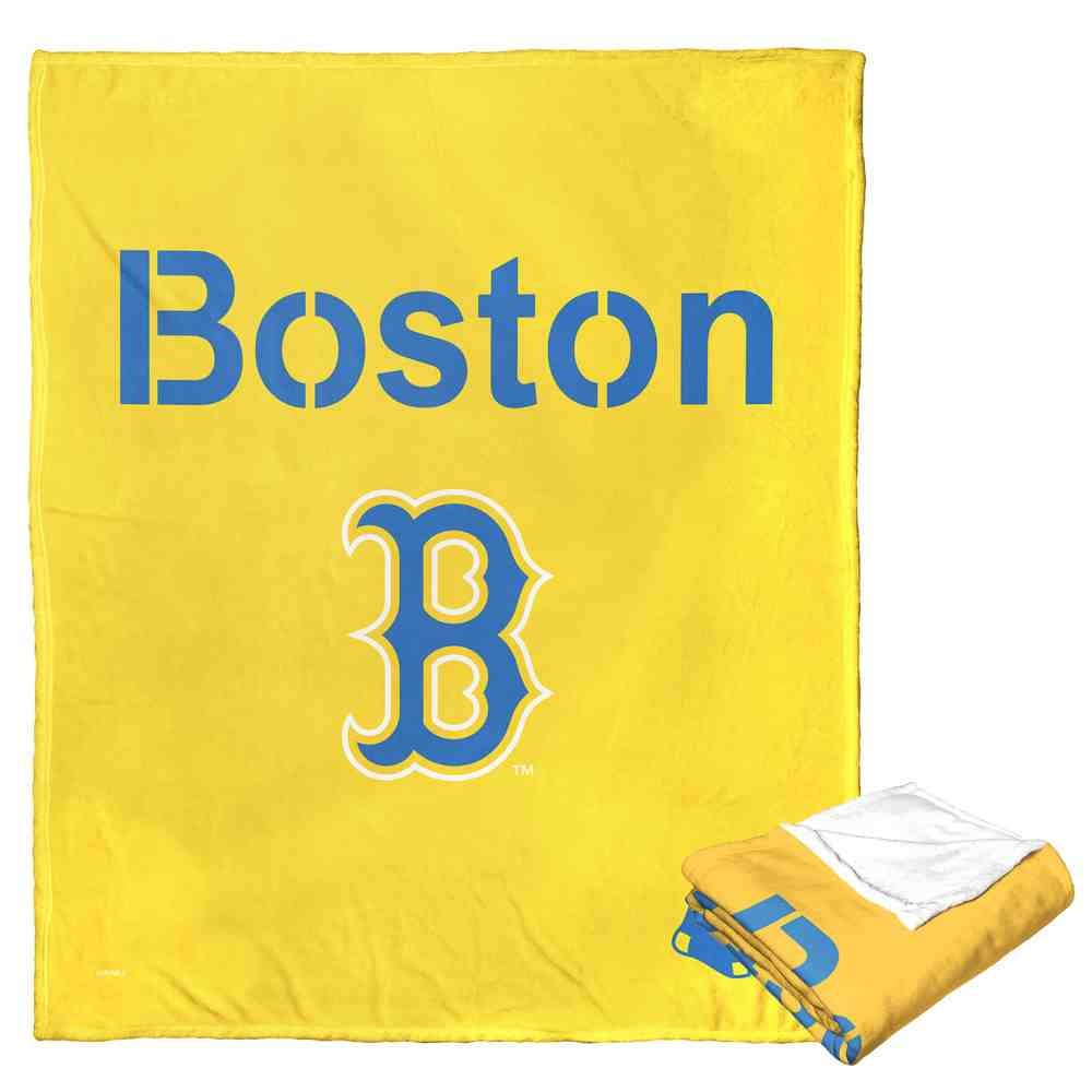 MLB Boston Red Sox Silk City Connect Touch Throw Blanket 50x60 Inches