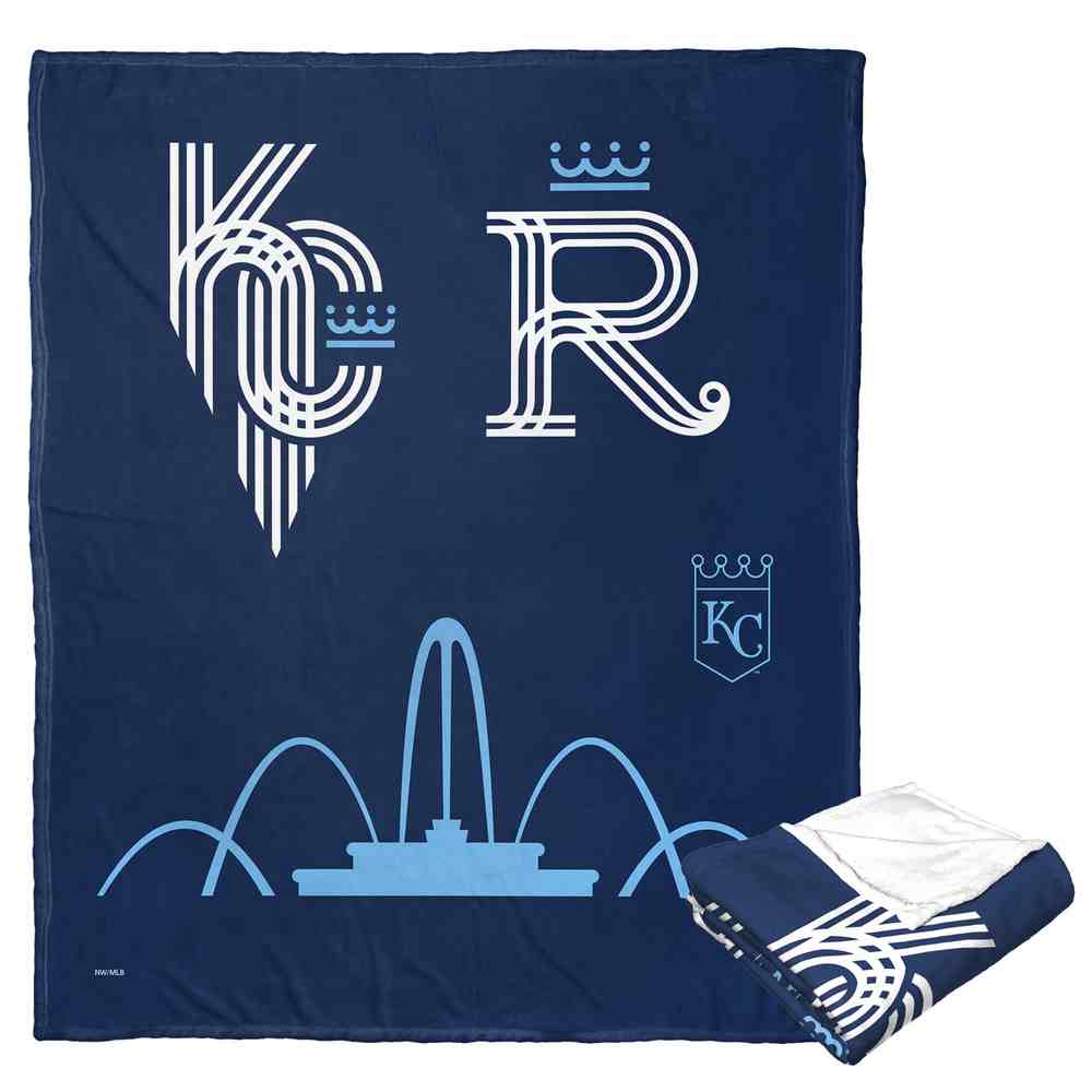 MLB Kansas City Royals Silk City Connect Touch Throw Blanket 50x60 Inches