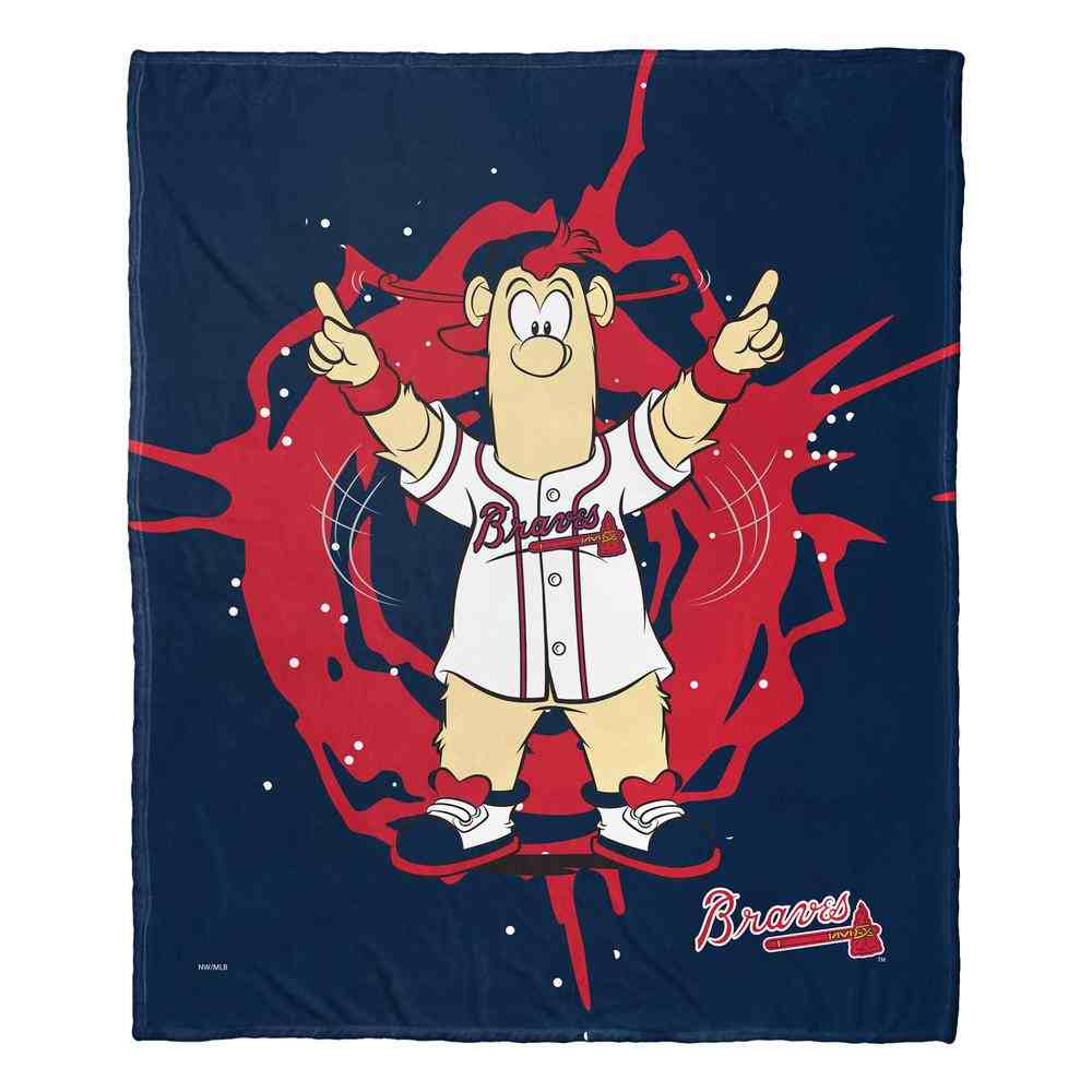 MLB Atlanta Braves Mascot Silk Touch Throw Blanket 50x60 Inches