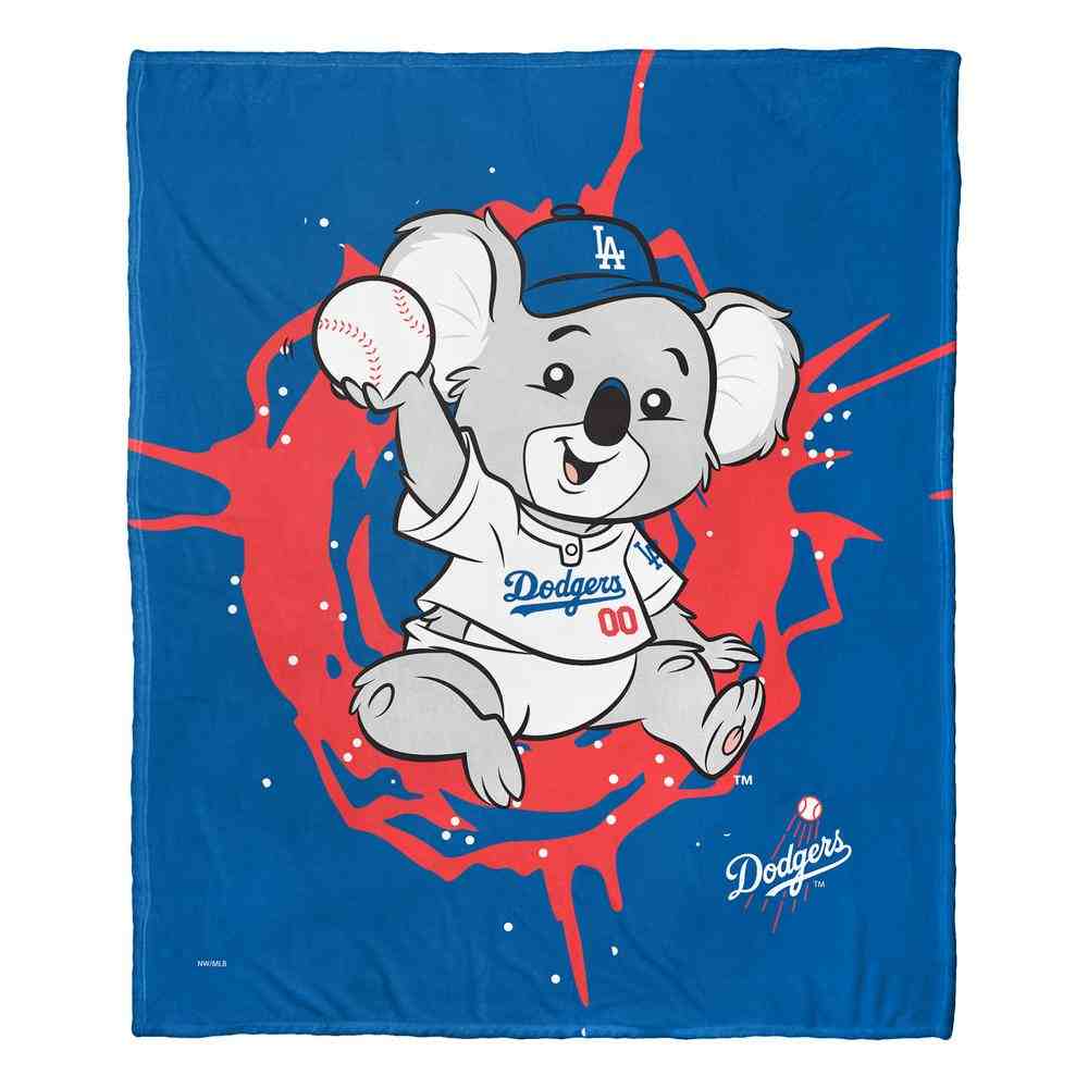 MLB Los Angeles Dodgers Mascot Silk Touch Throw Blanket 50x60 Inches