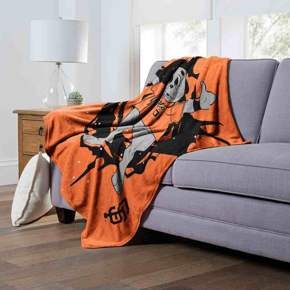 MLB San Francisco Giants Mascot Silk Touch Throw Blanket 50x60 Inches