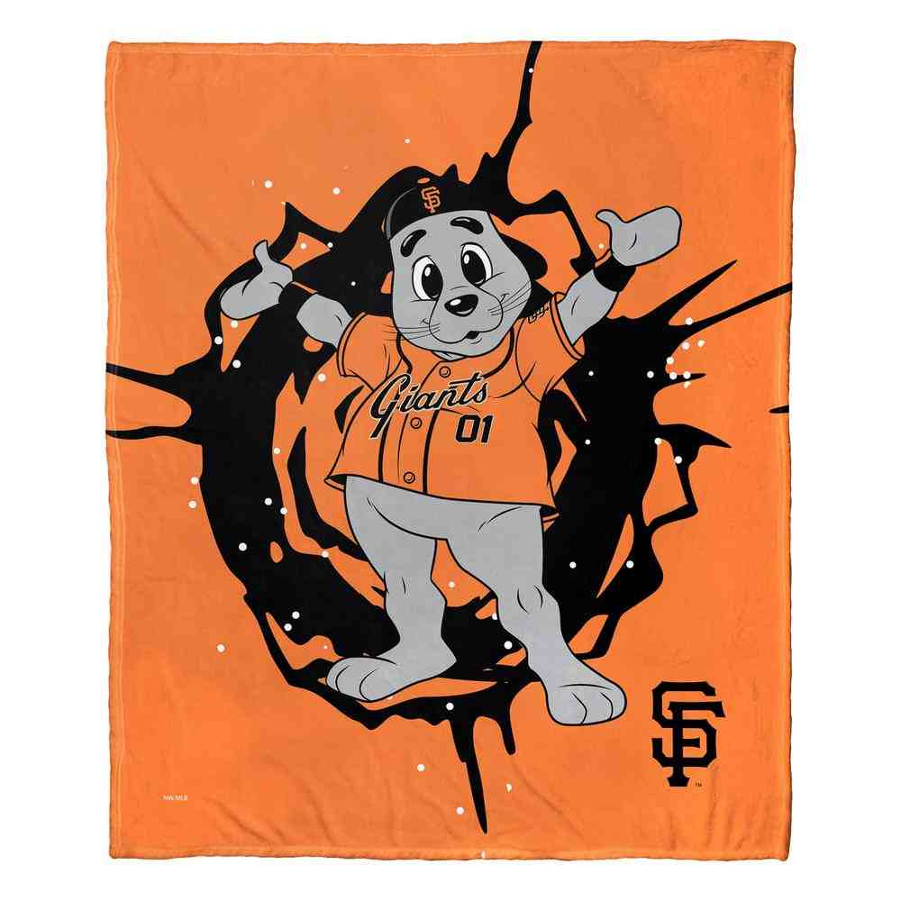 MLB San Francisco Giants Mascot Silk Touch Throw Blanket 50x60 Inches