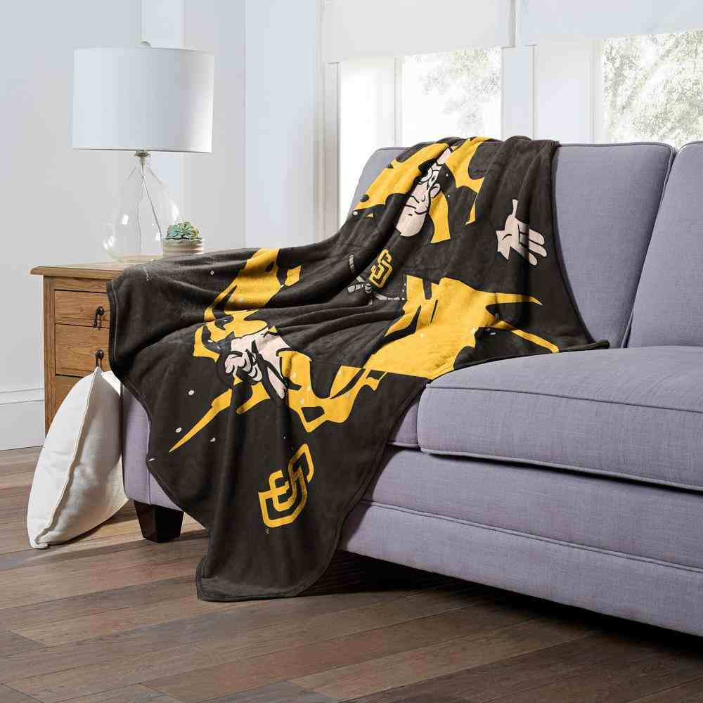 MLB San Diego Padres Mascot Silk Touch Throw Blanket 50x60 Inches