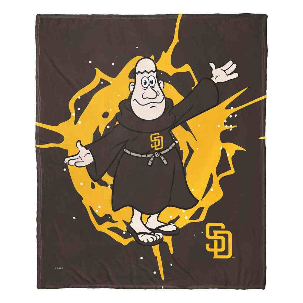 MLB San Diego Padres Mascot Silk Touch Throw Blanket 50x60 Inches