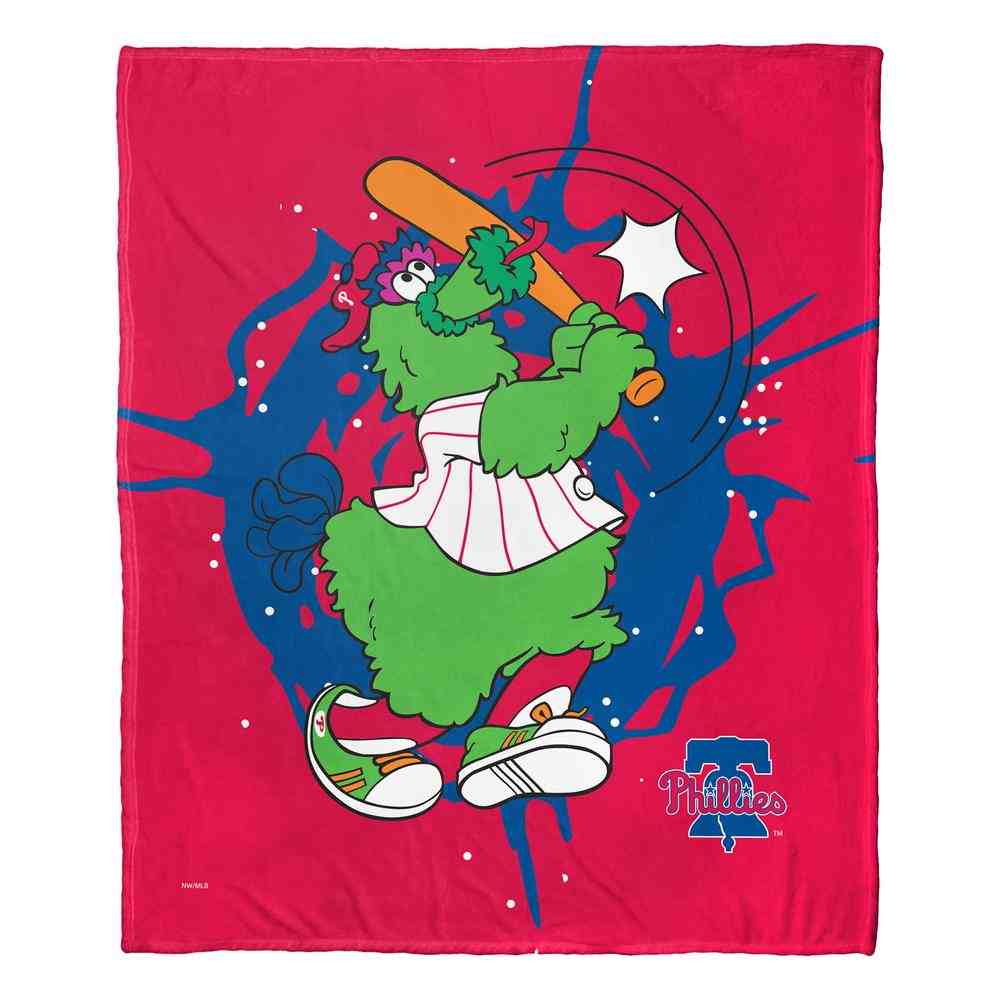 MLB Philadelphia Phillies Mascot Silk Touch Throw Blanket 50x60 Inches