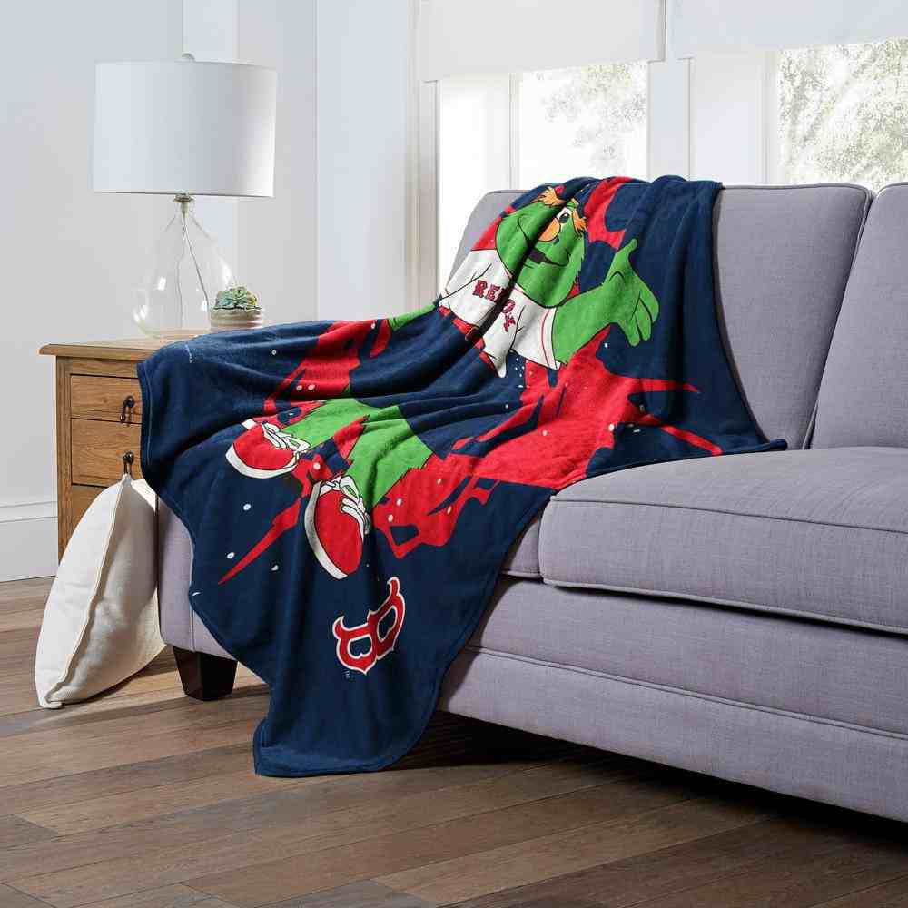 MLB Boston Red Sox Mascot Silk Touch Throw Blanket 50x60 Inches