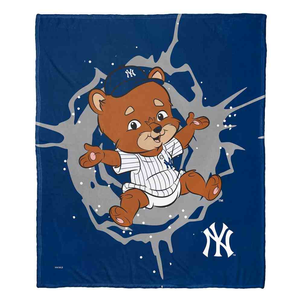 MLB New York Yankees Mascot Silk Touch Throw Blanket, 50 x 60 inches