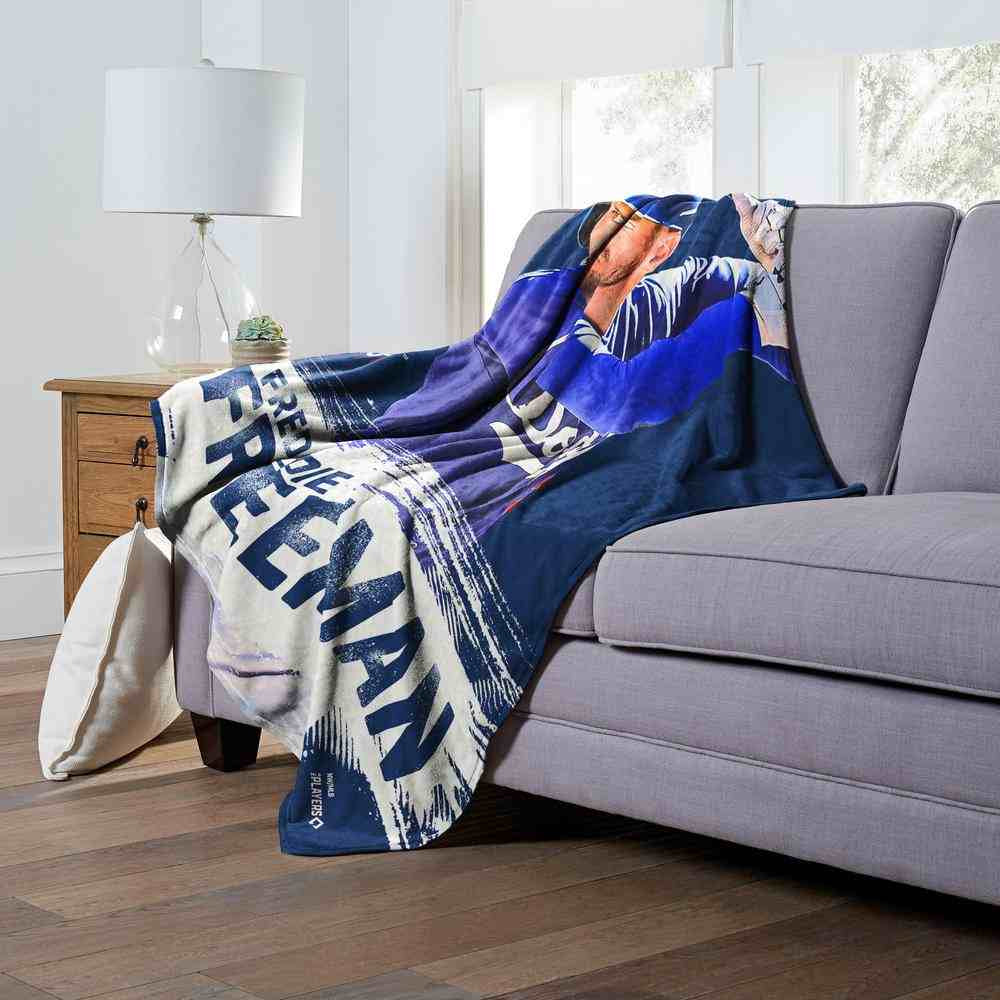 MLB Los Angeles Dodgers Freddie Freeman Silk Touch Throw Blanket 50x60 Inches