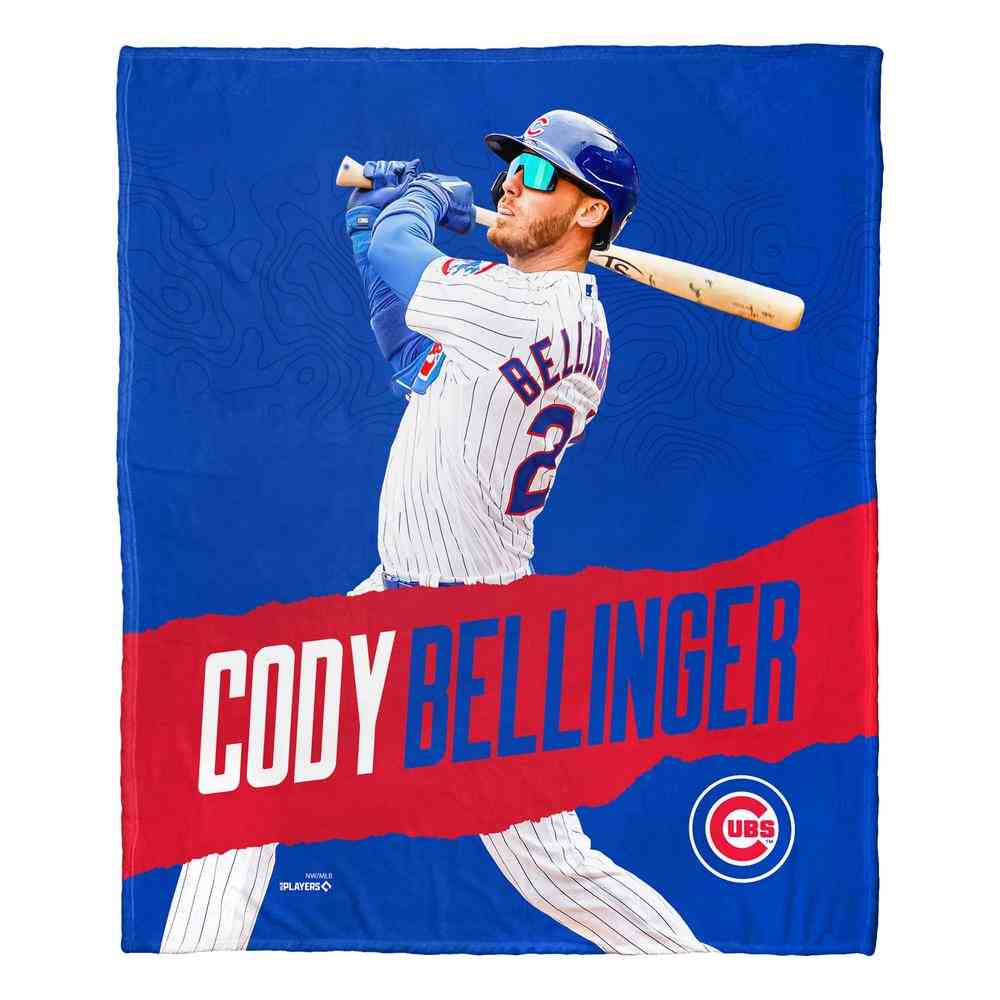 MLB Chicago Cubs Cody Bellinger Silk Touch Throw Blanket 50x60 Inches