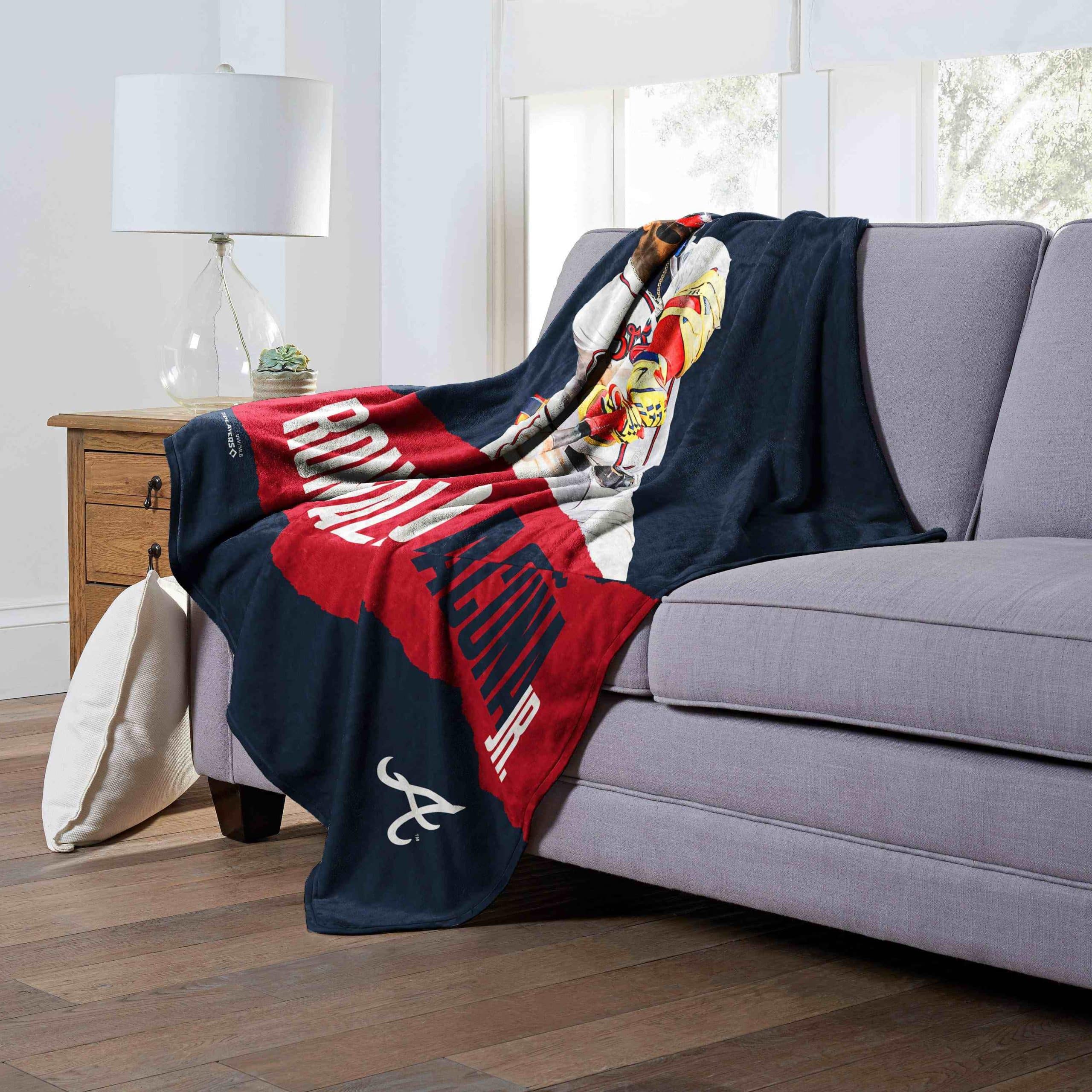 MLB Braves Ronald Acuna Jr. Silk Touch Throw Blanket 50x60 Inches