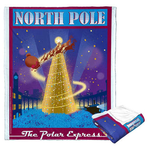 Warner Bros. Polar Express The North Pole Silk Touch Throw Blanket 50x60 Inches