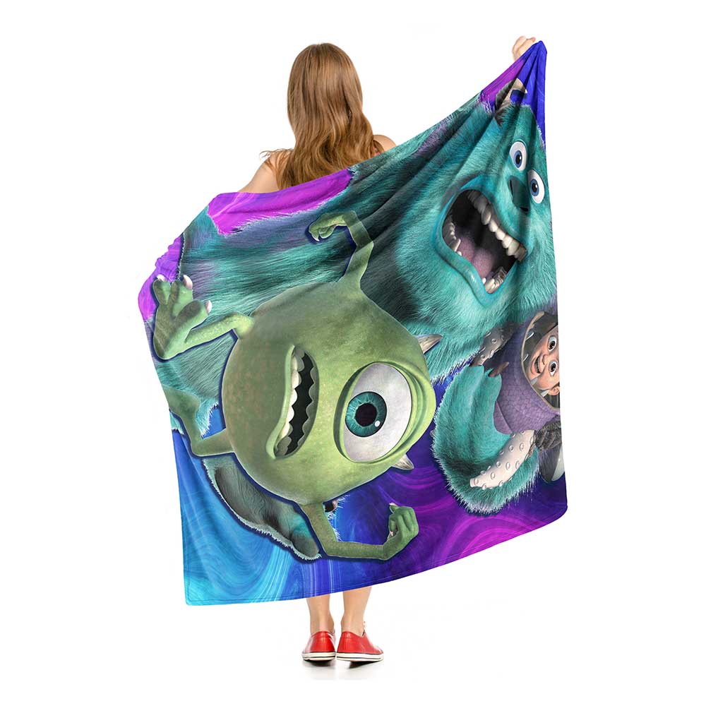 2022 Disney Pixar's Monsters Inc Holiday Christmas Throw 50 online X 60 NWT