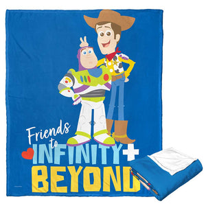 Disney Pixar Toy Story Infinity And Beyond Valentine Silk Touch Throw Blanket 50x60 Inches