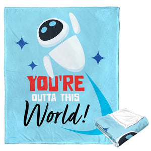 Disney Pixar Wall-E Outta This World Valentine Silk Touch Throw Blanket 50x60 Inches