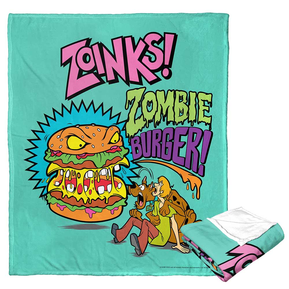 Warner Bros. Scooby-Doo Zombie Burger Silk Touch Throw Blanket 50x60 Inches