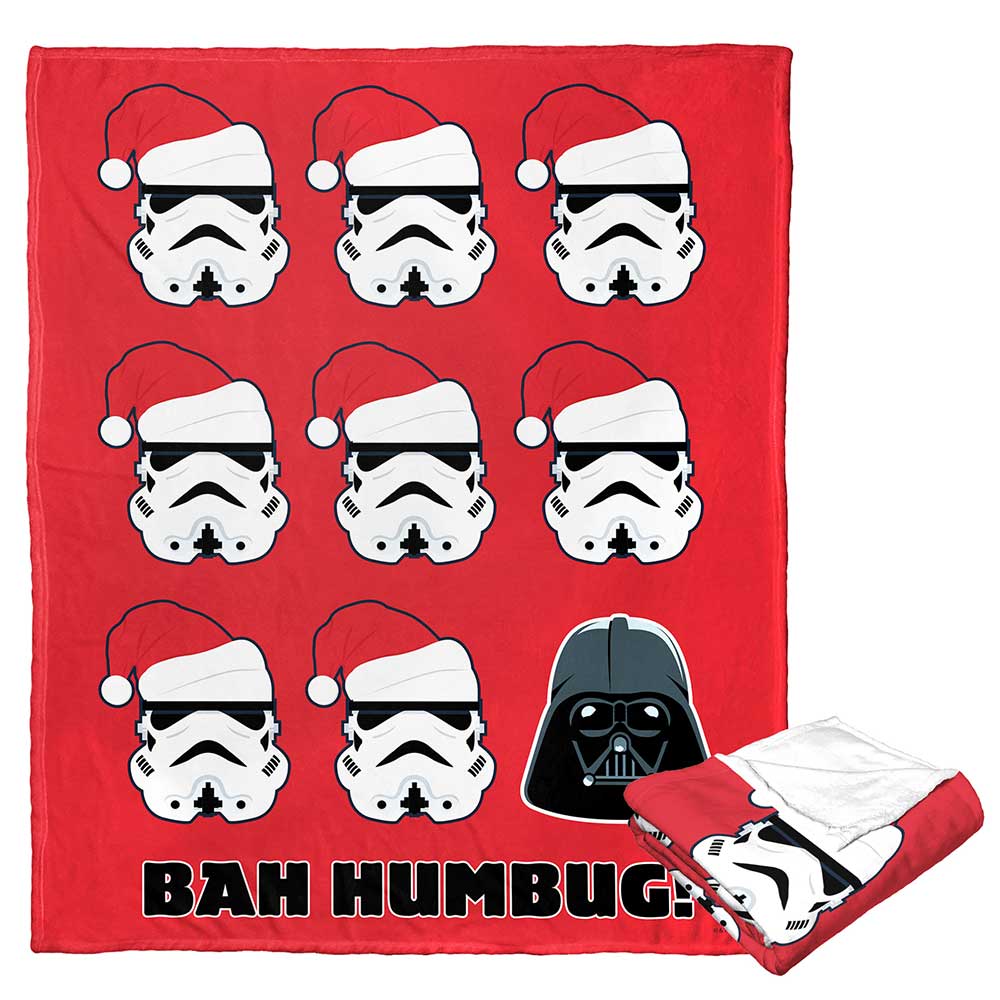 Disney Star Wars Bah Humbug Silk Touch Throw Blanket 50x60 Inches