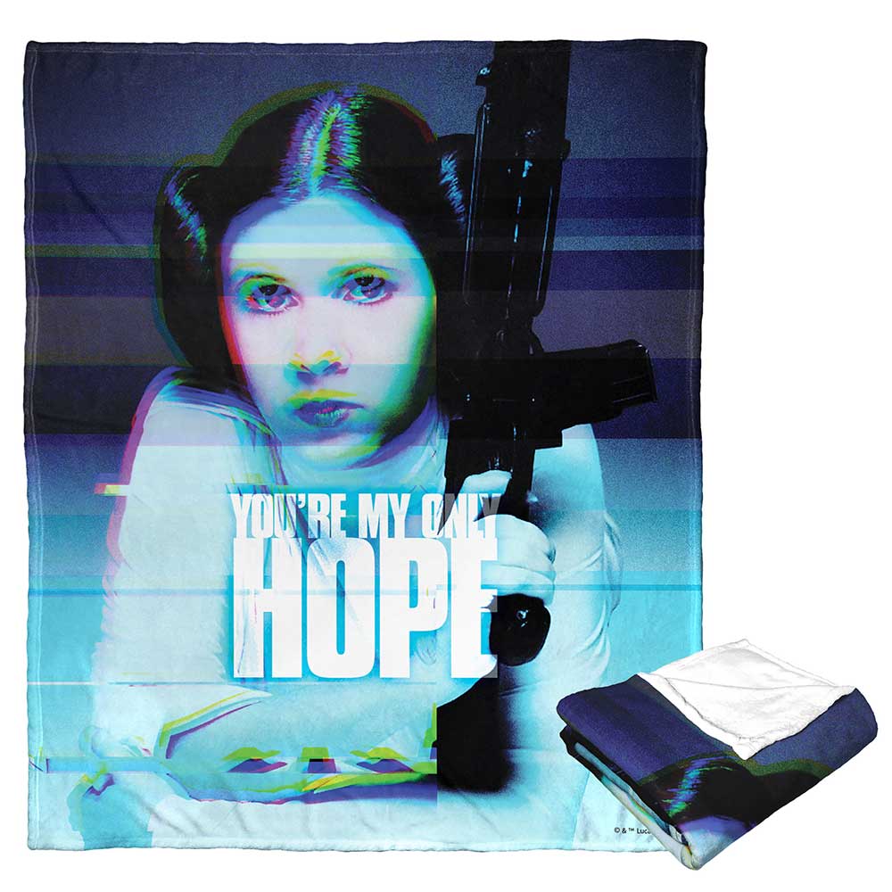 Disney Star Wars Digital Leia Silk Touch Throw Blanket 50x60 Inches