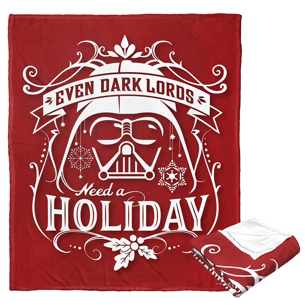 Disney Star Wars Holiday Lord Silk Touch Throw Blanket 50x60 Inches